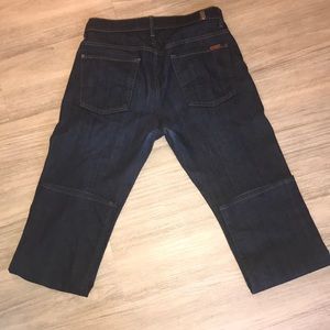 7 for all mankind dark denim jeans size 33 waist